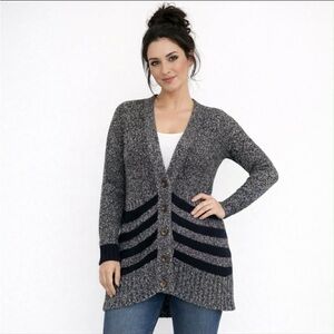 SEE BY CHLOE Long Cotton Knit‎ Cardigan Navy Size 4